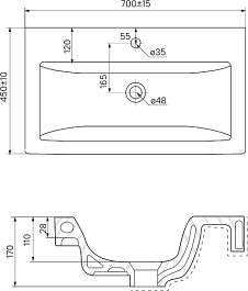 Iddis Тумба с раковиной New Custo 70 белая – фотография-10